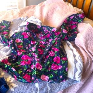 Beautiful multicolored flower blouse
